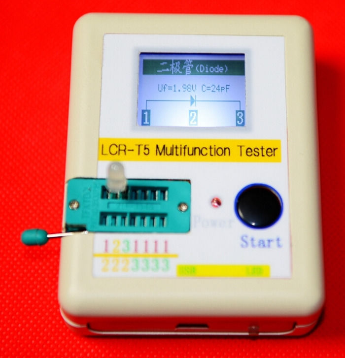 Transistor Tester Diode Triode Capacitance ESR Meter Mos + CASE