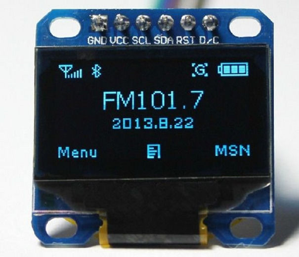 0.96" IIC I2C Serial 128x64 12864 Blue OLED LCD LED Display