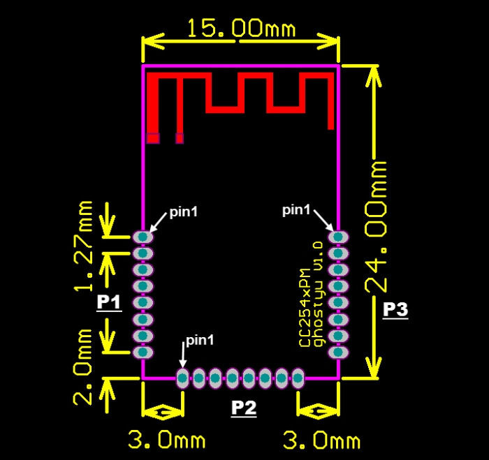 4.0 Bluetooth Uart Transceiver Module CC254xPM cc2540 cc2541 Cen