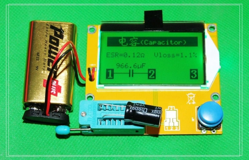 Mega328 Transistor Tester Diode Triode Capacitance ESR Meter MOS - Click Image to Close