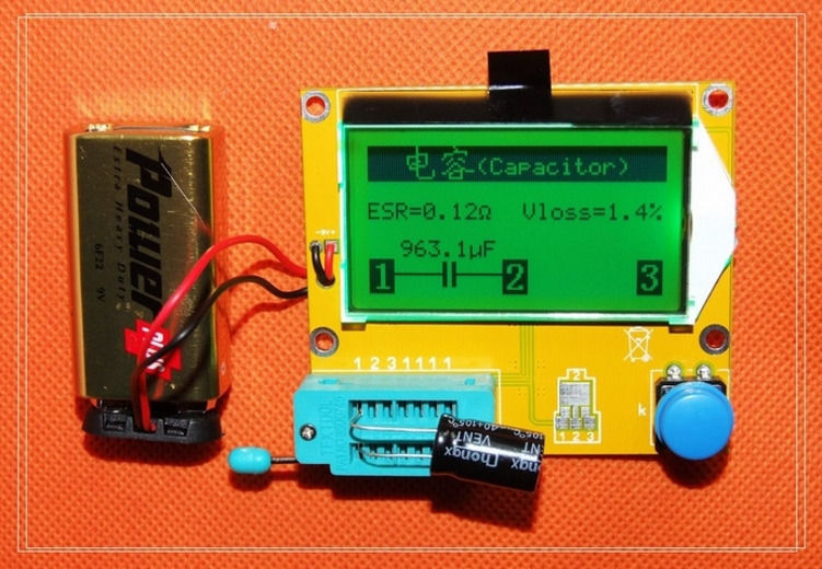 Mega328 Transistor Tester Diode Triode Capacitance ESR Meter MOS