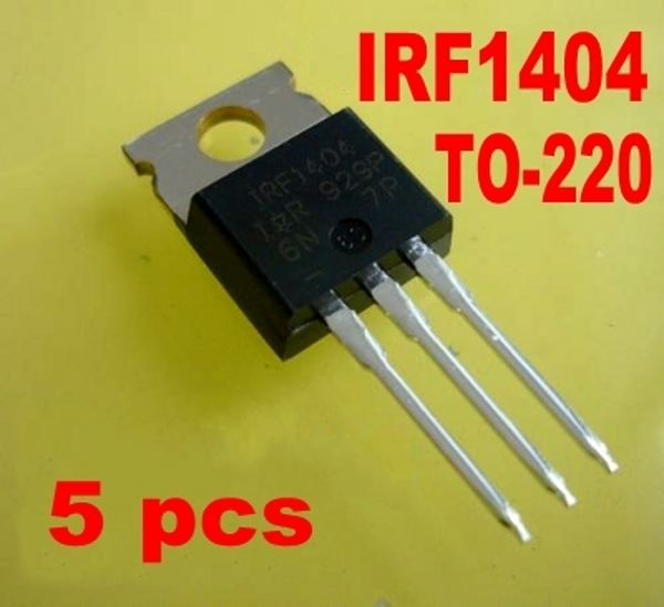 5 pcs Power MOSFET IRF1404 IRF-1404 Transistor TO-220 New