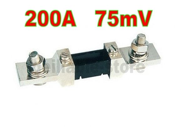 New DC 200A 75mV AC Current Shunt Resistor For Digital Amp Meter - Click Image to Close