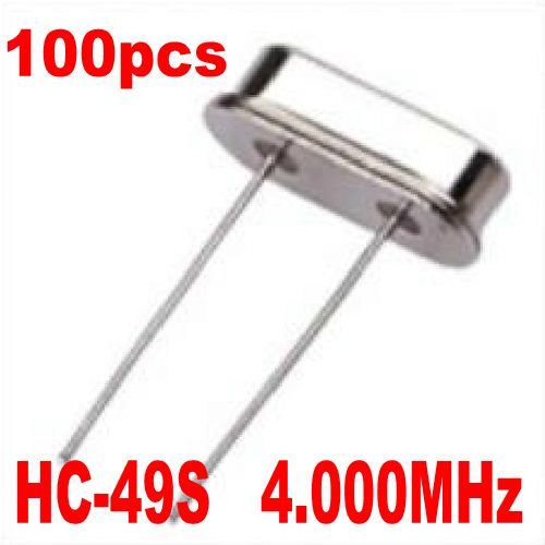 100 pcs 4MHz 4.000 MHz 4M Hz Crystal Oscillator HC-49S - Click Image to Close