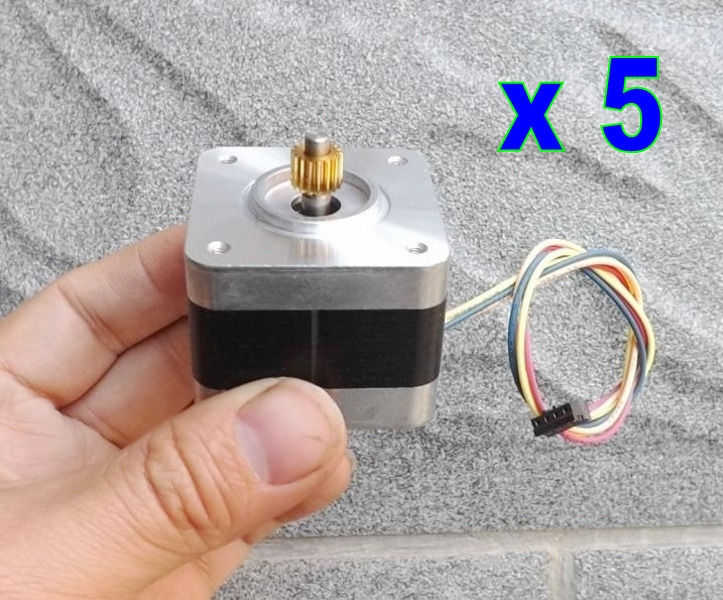 5 pcs CNC Nema 17 Stepper Motor 5V 1.2A 2-phase 4-wire 2.6kg.cm