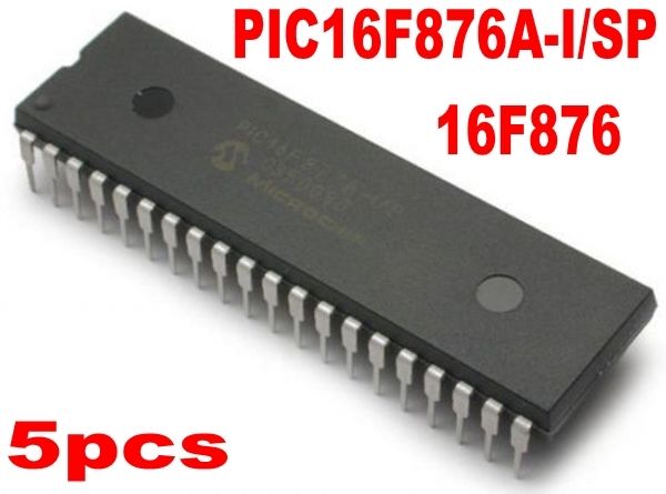 5 pcs PIC16F876A-I/SP Microchip IC PIC16F876A 8-bit New