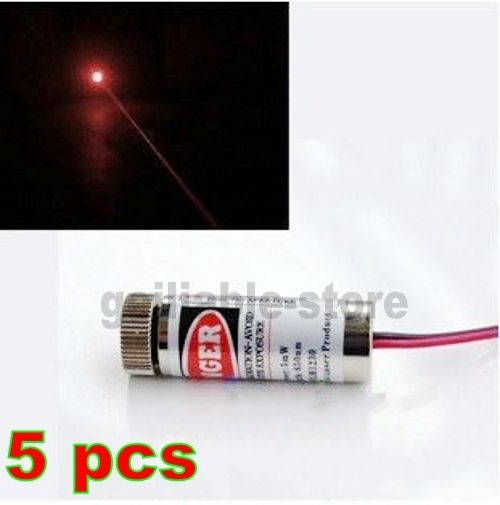 5 pcs 650nm 5mW 5v Red Laser Line Module Focus Glass Lens Focusa