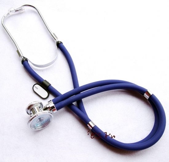 New Professional Medical Clinical Classic Stethoscope Blue Free - Click Image to Close