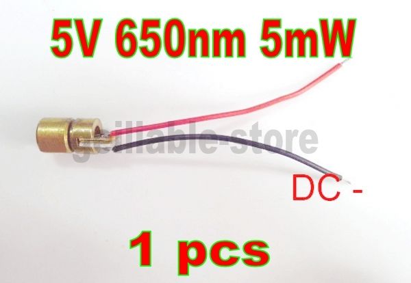 New Industrial Lab 650nm 5mW Laser Red Dot Module 5V