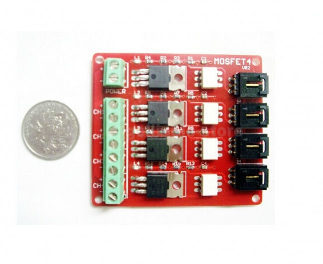 Four Channel 4 Route MOSFET Button IRF540 V2.0 MOSFET Switch Mod