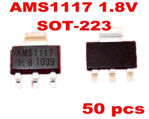 50 pcs AMS1117 LM1117 1117 1.8V 1A Voltage Regulator SOT-223